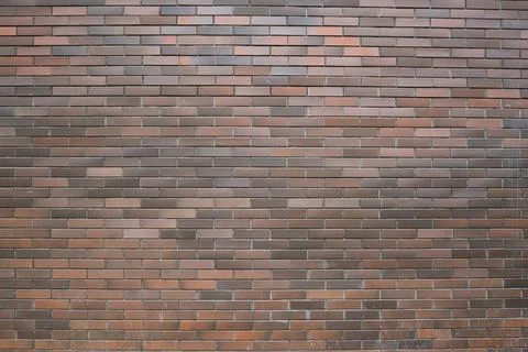 Red brick wall background , wide angle view Stock Photos