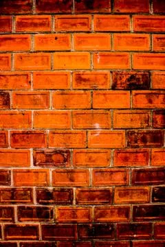 Red brick wall  background,texture Stock Photos