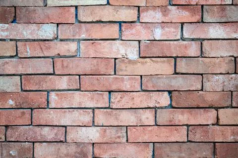 Red brick wall. Clinker stone brown color Stock Photos