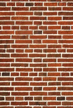 Red brick wall close up background. Stock Photos