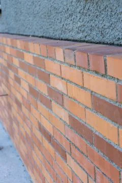 Red brick wall close up Stock Photos