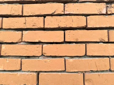 A red brick wall in close up Stock Photos