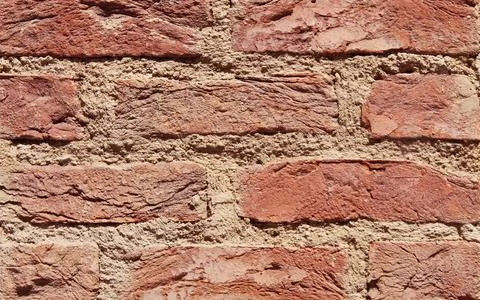 Red Brick Wall Detailed Texture Stock Photos