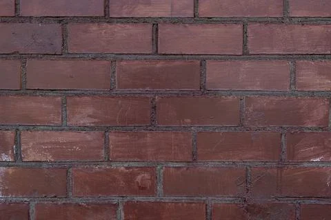 Red brick wall with dim light for background. Foto stock