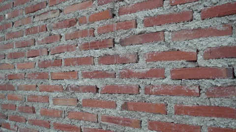 Red brick wall. Stock Footage 89825108