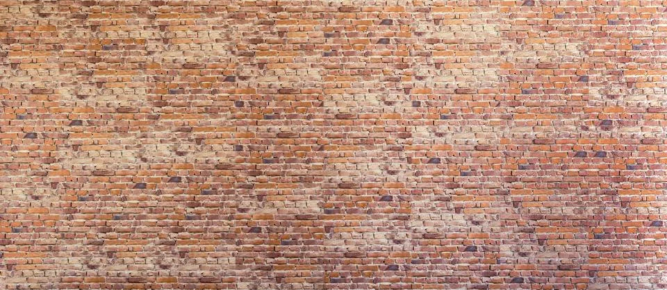 Red brick wall grunge texture, old red brick wall pattern background, 3d rend Stock Illustration