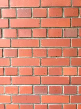 Red Brick Wall With Horizontal Pattern Foto stock