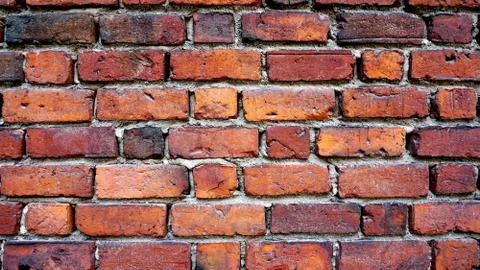 Red Brick wall horizontal Stock Photos