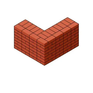 Red brick wall of house. Element of building construction. Ilustración de archivo