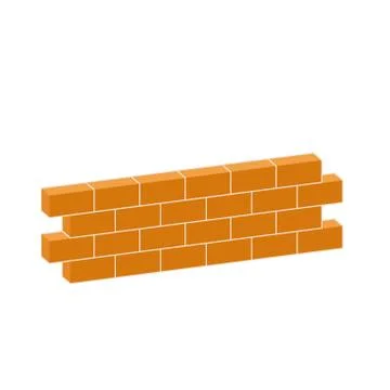 Red brick wall of house. Element of building construction. Stone object. Ilustración de archivo