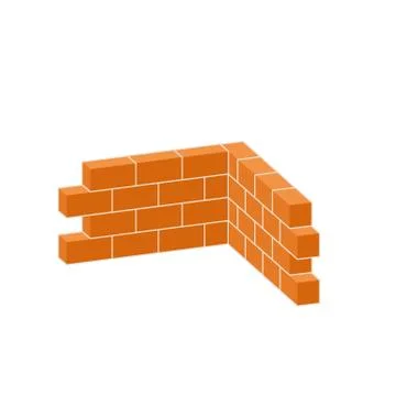 Red brick wall of house. Element of building construction. Ilustración de archivo