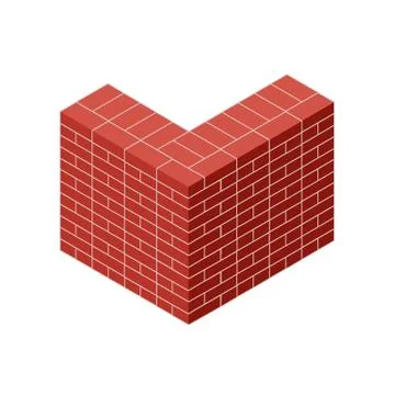 Red brick wall of house. Element of building construction. Ilustración de archivo