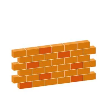 Red brick wall of house. Element of building construction Ilustración de archivo
