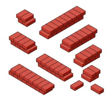 Red brick wall of house. Element of building construction Ilustración de archivo