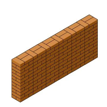 Red brick wall of house. Element of building construction Ilustración de archivo