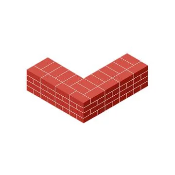 Red brick wall of house. Element of building construction. Ilustración de archivo