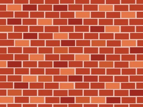 Red brick wall Stock Illustration