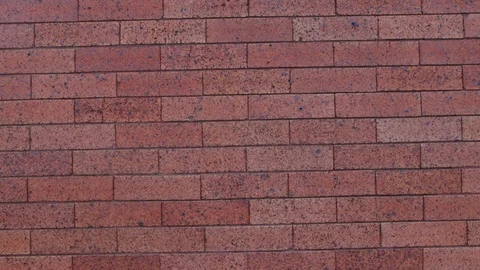 Red brick wall move away slowly Video stock 99210869
