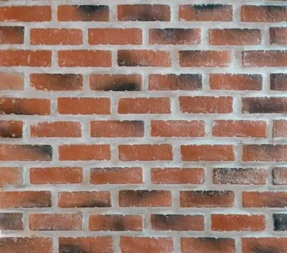 Red brick wall pattern surface texture. Close-up of interior material for des Stock Photos