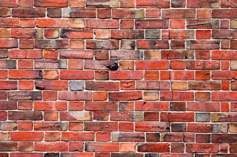 Red brick wall pattern texture backdrop wallpaper Stockfoto's