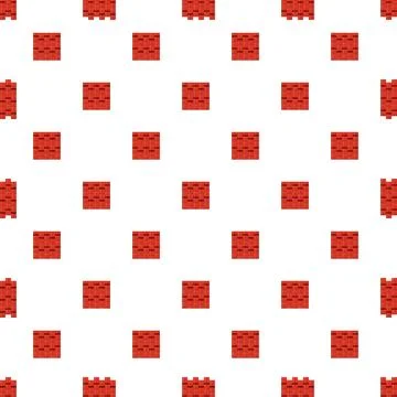 Red brick wall pattern on white background イラスト素材
