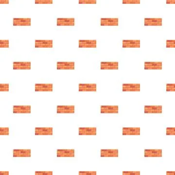 Red brick wall pattern on white background Illustrazione stock