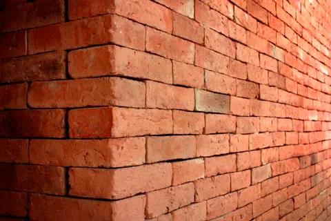 Red brick wall. Stock Photos