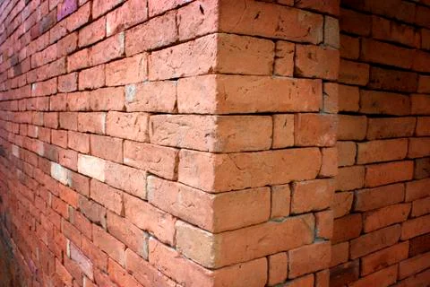 Red brick wall. Stock Photos