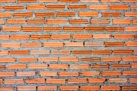 Red brick wall. Stock Photos