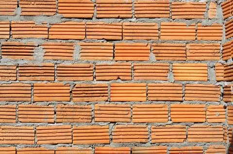 Red brick wall Foto stock