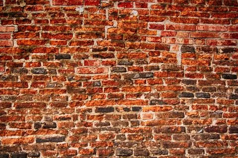 Red brick wall Foto stock