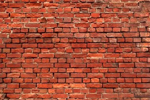 Red brick wall. Stock Photos