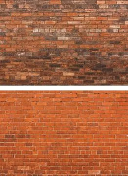 Red brick wall plain Stock Photos