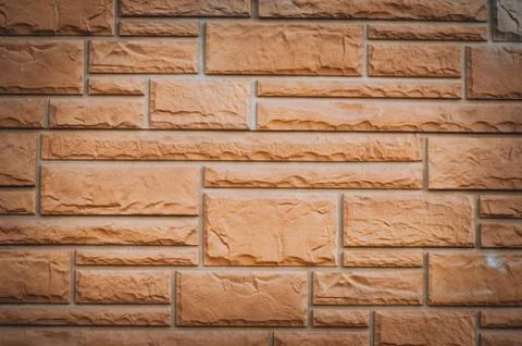 Red brick wall rectangular shape background texture for pattern Stock Photos