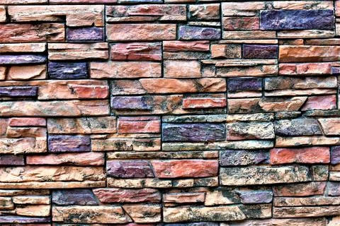 Red brick wall rustic texture abstract Stock Photos