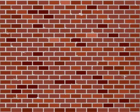Red brick wall seamless Stock Illustration