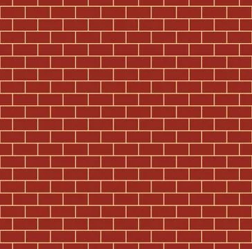 Red Brick Wall Seamless Pattern Stock Illustration