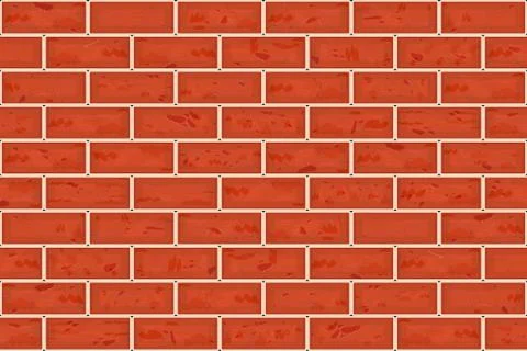 Red brick wall seamless pattern. Old brown brick wall background. 스톡 일러스트
