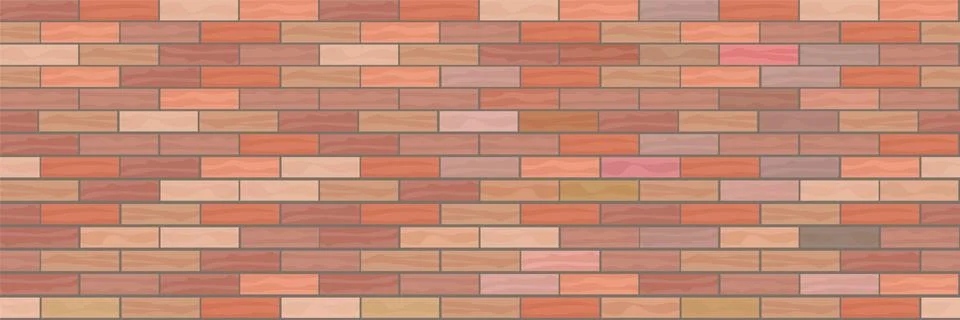 Red brick wall. Seamless pattern illustration. Flat style. Background image v Illustrazione stock