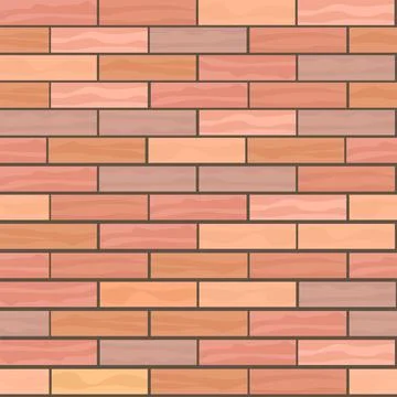 Red brick wall. Seamless pattern illustration. Flat style. Background image v 스톡 일러스트