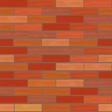 Red brick wall. Seamless pattern illustration. Flat style. Background image v イラスト素材