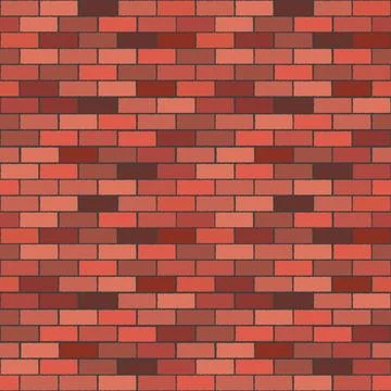 Red brick wall seamless pattern Stock Illustration