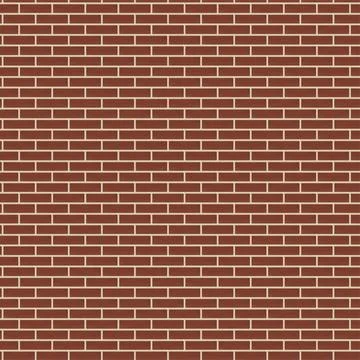 Red brick wall seamless texture background, brown color brickwork vector Stock Illustration