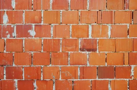 Red brick wall seamless Vector illustration background Stock Illustration
