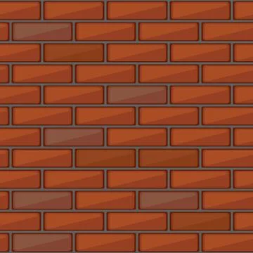 Red brick wall seamless vector pattern 스톡 일러스트