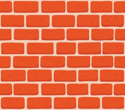 Red brick wall seamless Vector illustration background - texture pattern for Illustrazione stock