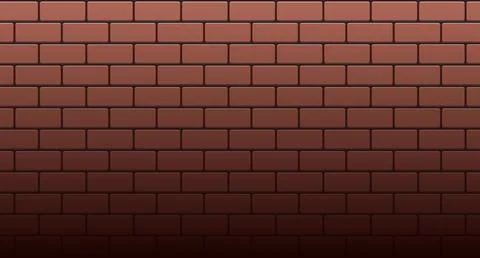 Red brick wall seamless Vector illustration background. Stock Illustration