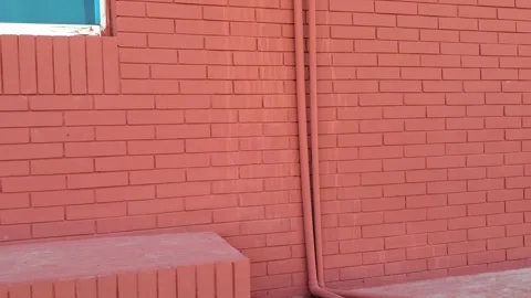 Red Brick Wall Section Vídeo Stock 331657582