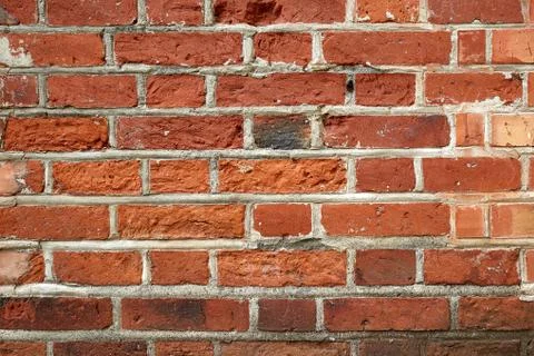 Red brick wall texture. Abstract texture background. Stock Photos