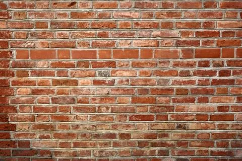 Red brick wall texture. Abstract texture background. Stock Photos
